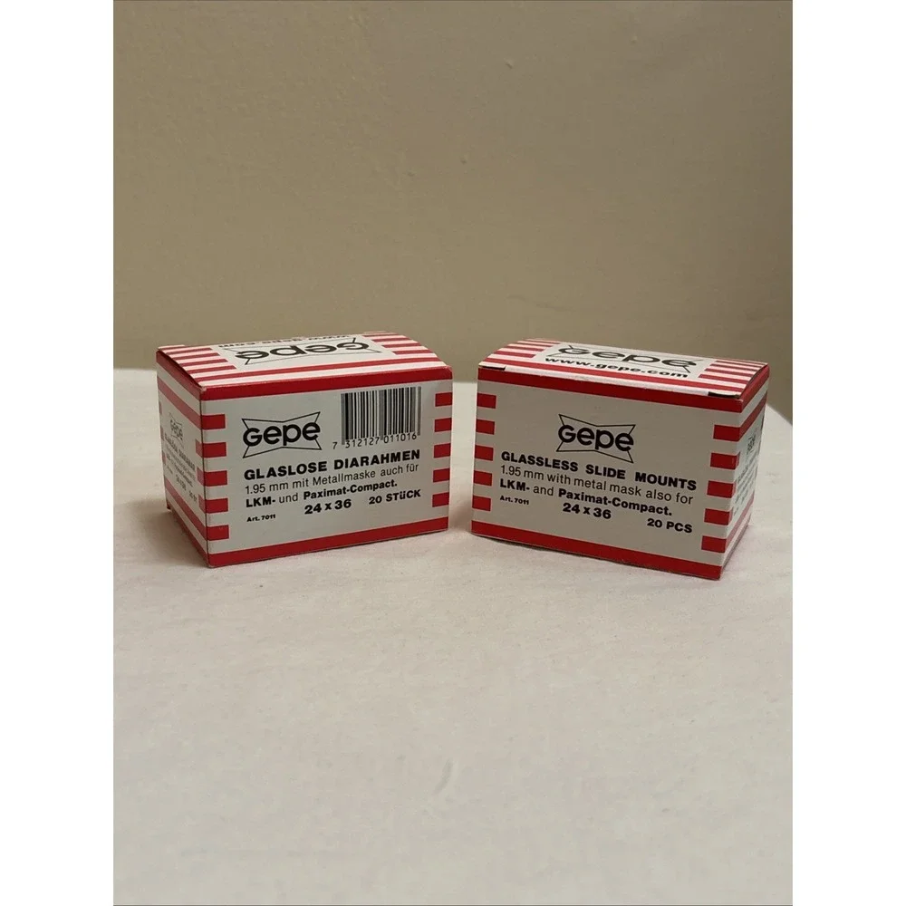 Gepe Glassless Slide Mounts 1.95mm 24x36mm Art 7011 Sweden Lot of 2 40pc Total
